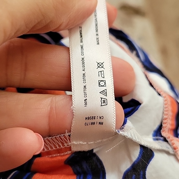 Anthropologie Lilka Size Small Orange, Blue, and White Tank Top - Picture 5 of 8